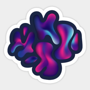 Abstract Colorful Liquid Sticker